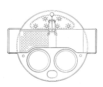 Scotch marine boiler, end-view (Rankin Kennedy, Modern Engines, Vol VI)
