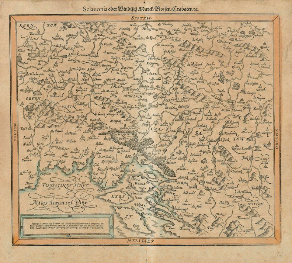 Sclauonia oder Windisch Marck, Bossen, Crabaten 1550