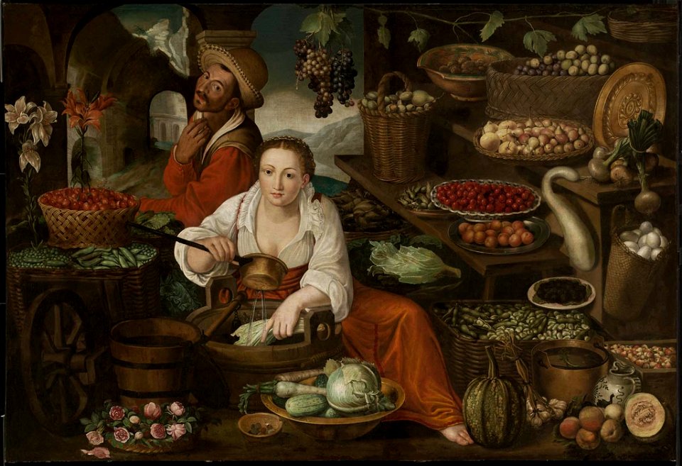 Scipio Goltzius - Fruit and Vegetable Vendors - 67.752 - Museum of Fine Arts