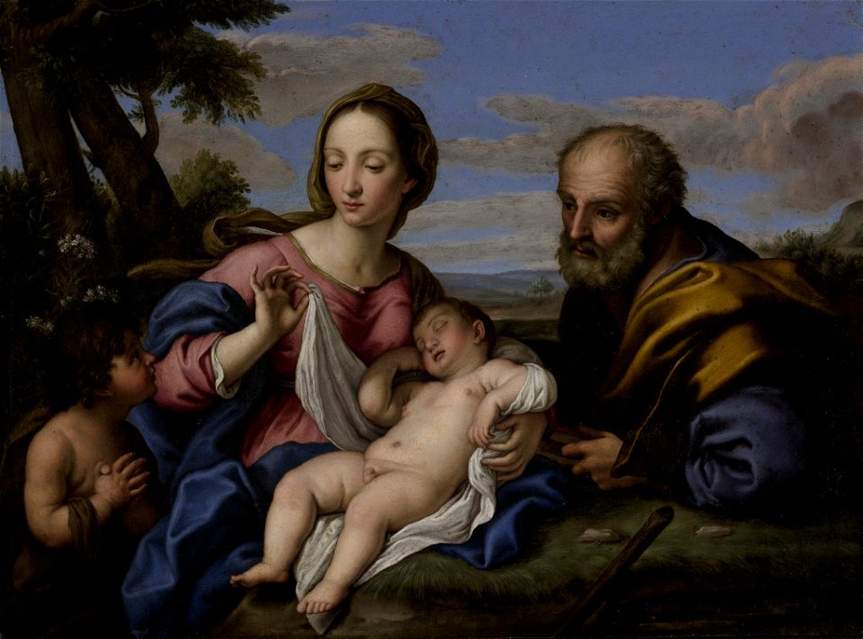 Sassoferrato - Holy Family in a Landscape