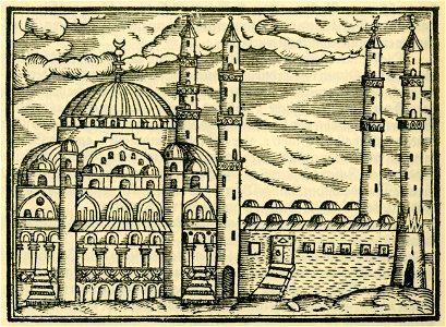 Schöner Turkischer Tempel von Sultan Selim nach eroberung der Insel Zypern gebaut - Schweigger Salomon - 1608