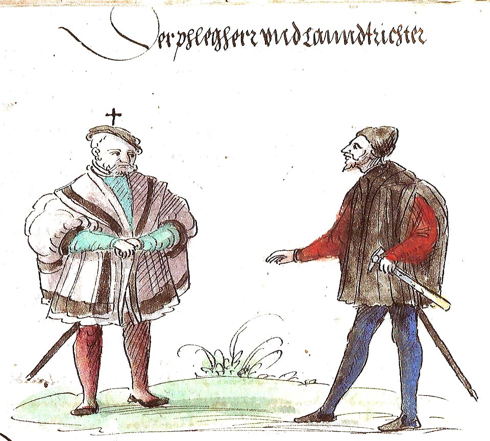 Schwazer Bergbuch Abbildung 068 - Der phlegherr und lanndtrichter