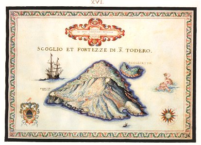 Scoglio, e Fortezza di STodoro - Francesco Basilicata - 1618