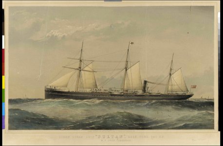 Screw Steam ship 'Sultan' 2225 Tons, 240 H.P. W.F. Owen Commander RMG PY9333