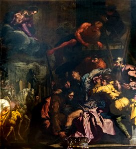 Scuola Grande dei Carmini (Venice) - Sala capitolare - La ferita del principe di Sulmona di Antonio Zanchi