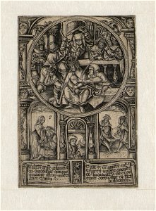 Scoffing of Christ ca.1519 print by Jacob Cornelisz van Oostsanen and Master S., R-2009-16918, Prints Department, Royal Library of Belgium