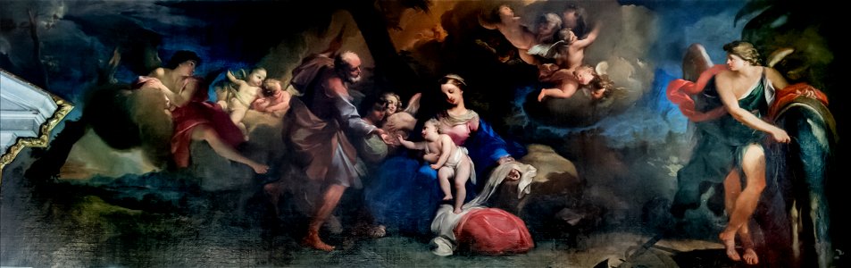 Scuola Grande dei Carmini - Sala dell'Albergo - Il resto della santa famiglia in Egitto di Antonio Balestra