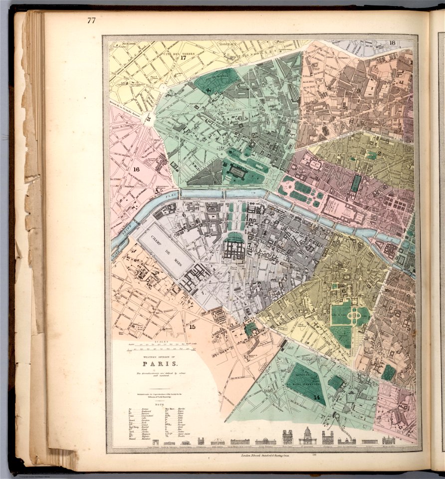 SDUK, Western division of Paris, 1865 - David Rumsey