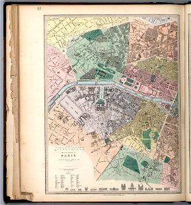 SDUK, Western division of Paris, 1865 - David Rumsey. Free illustration for personal and commercial use.