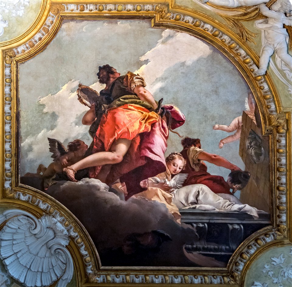 Scuola Grande dei Carmini (Venice) - Sala capitolare - Prudenza, purezza e temperanza - Giambattista Tiepolo