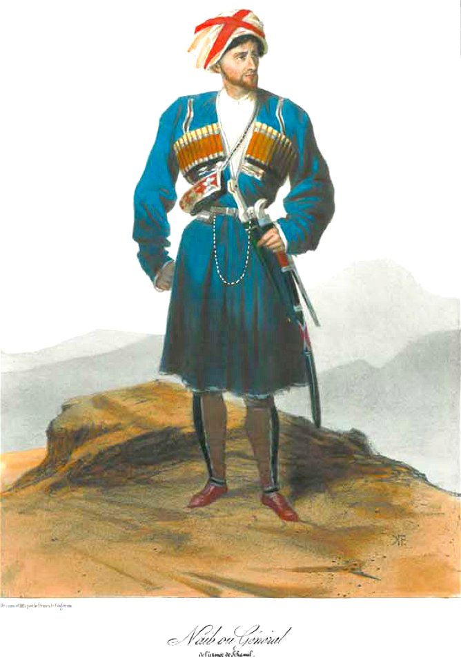 Scènes, paysages, moeurs et costumes du Caucase dessinés d'aprés nature par le prince G. Gagarine. Naib or Army General Shamil