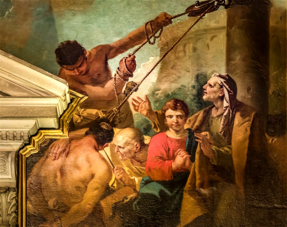 Scuola Grande dei Carmini - Sala dell'Archivio - Il martirio dei Maccabei e di Santa Salome di Giustino Menescardi