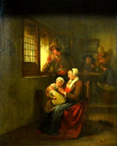Scène d'intérieur - Egbert van Heemskerk - Musée du Louvre