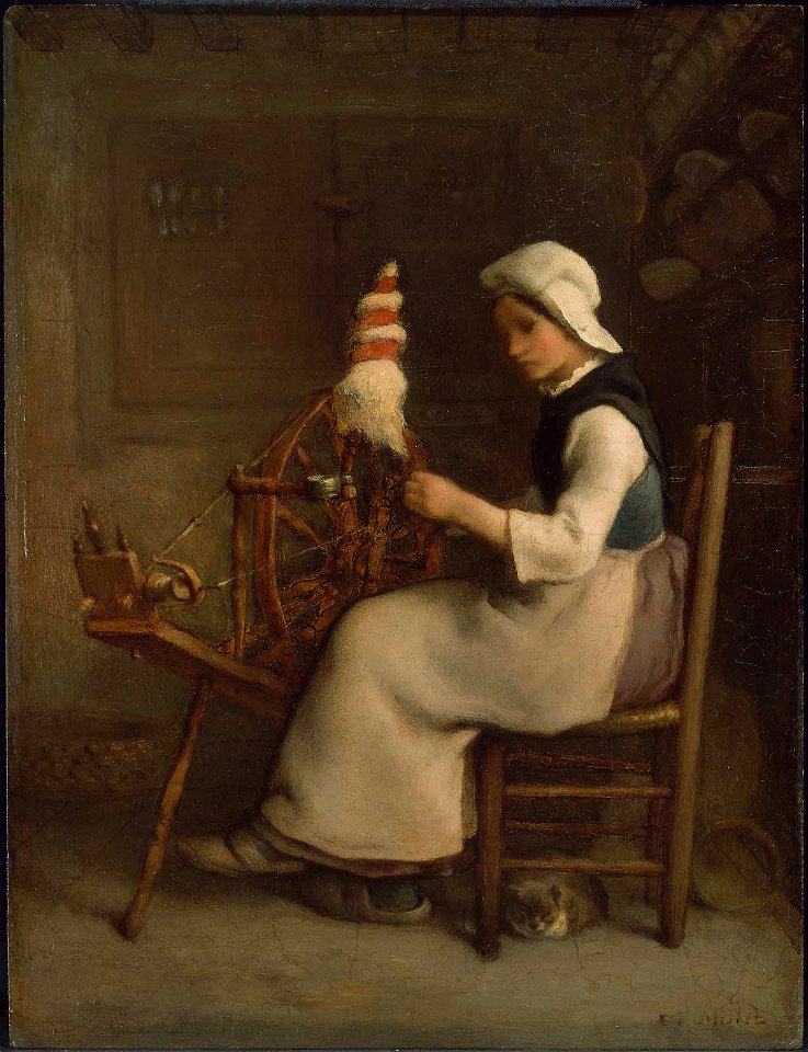Seated Spinner (Emélie Millet), Jean-François Millet
