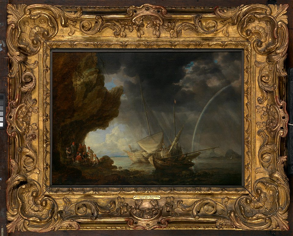 Seascape with Sailors Sheltering from a Rainstorm RMG L9751