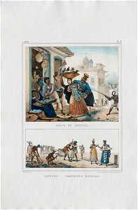 Scène de carnaval - Paveurs. Marchande d´atacaça, da Coleção Brasiliana Iconográfica