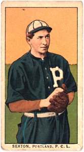 Seaton, Portland Team, baseball card portrait LCCN2008677314