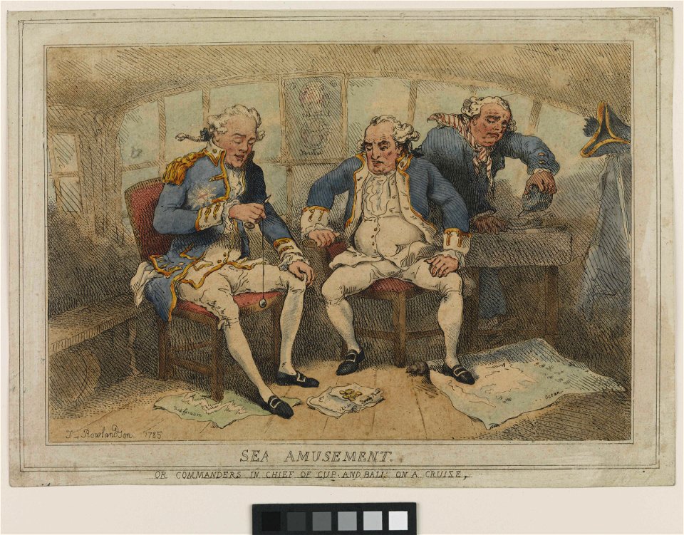 Sea Amusement or Commanders in Chief of Cup and Ball on a Cruise (caricature) RMG PW3713