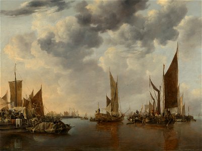 Seascape with Ships by Jan van de Cappelle Mauritshuis 1155