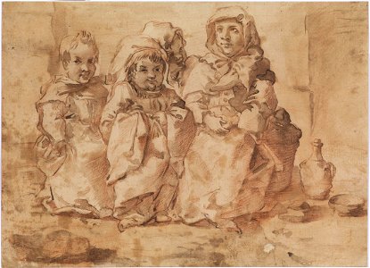 Seated children - Bernhard Keil