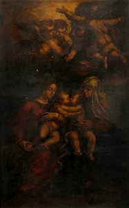 Sebastiano Filippi (c. 1532-1602) - The Holy Family with Angels - RCIN 406054 - Royal Collection