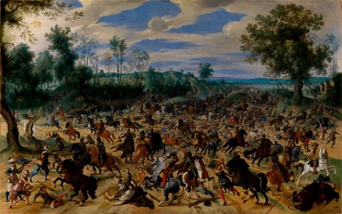 Sebastian Vrancx - Überfall auf einen Geleitzug - 2883 - Staatliche Kunsthalle Karlsruhe