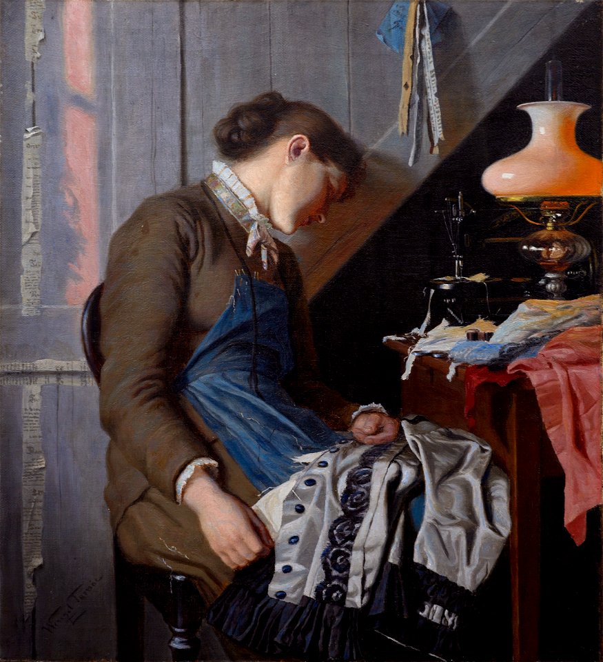 Seamstress, Whitsunday morning, by Wenzel Tornoe