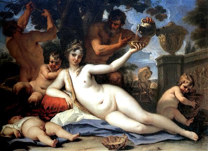 Sebastiano Ricci - Bacchante and Satyrs. Free illustration for personal and commercial use.