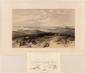 Sebastopol from the rear of the English batteries - W. Simpson del. ; J. Needham lith. LCCN2004672564