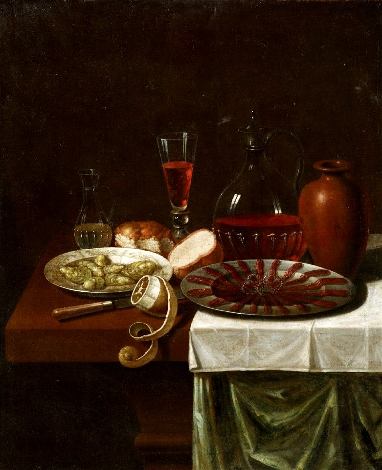 Sebastian Stoskopff Frühstück mit Anchovisplatte