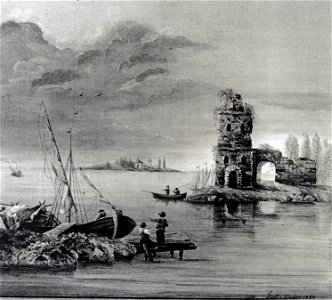 Seascape with a Ruin (Gustav H. von Düben) - Nationalmuseum - 25795