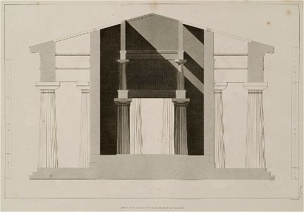 Section through the cella and the outer porticoes - Wilkins William - 1807