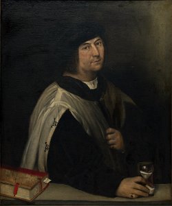 Sebastiano del Piombo - Prelate with an Hourglass - 42.12 - Detroit Institute of Arts