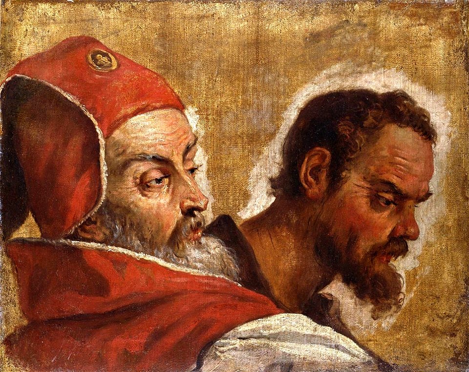 Sebastiano Ricci (Belluno 1659-Venice 1734) - Heads of Two Men (A Scribe or a Pharisee and an Apostle) - RCIN 403979 - Royal Collection