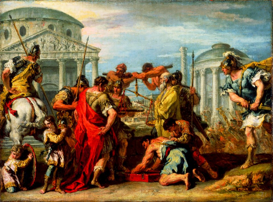 Sebastiano Ricci - Camillus Rescuing Rome from Brennus - 27.537 - Detroit Institute of Arts