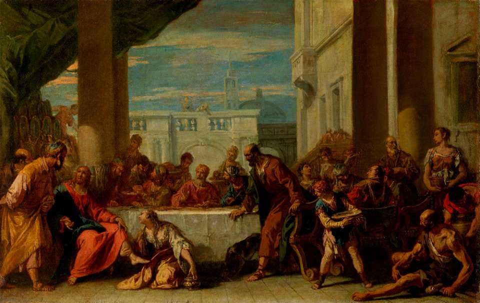 Sebastiano Ricci (Belluno 1659-Venice 1734) - The Magdalen Anointing Christ's feet - RCIN 404769 - Royal Collection