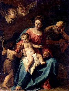 Sebastiano Ricci - Holy Family with the Infant St John the Baptist - WGA19419. Free illustration for personal and commercial use.