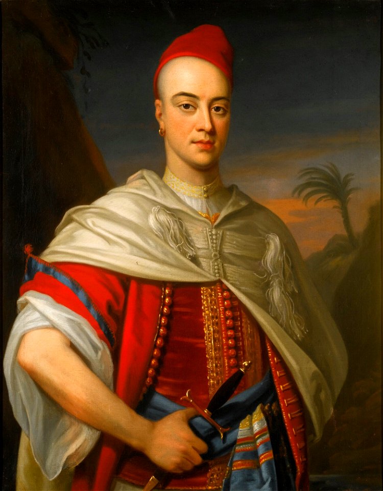 Enoch Seeman - Portrait of a Gentleman in Moroccan Dress