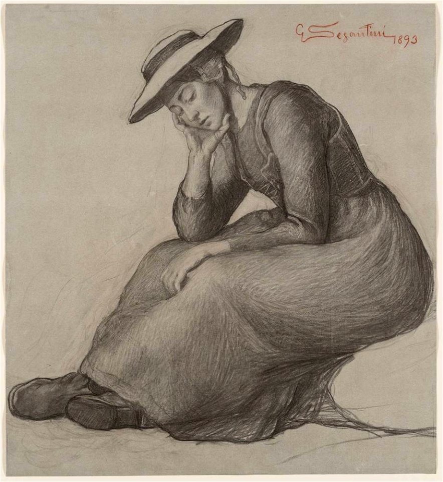 Segantini - Contadina seduta (Sitzende Bäuerin), C 1899-17, 1893