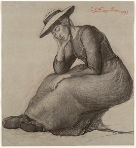 Segantini - Contadina seduta (Sitzende Bäuerin), C 1899-17, 1893