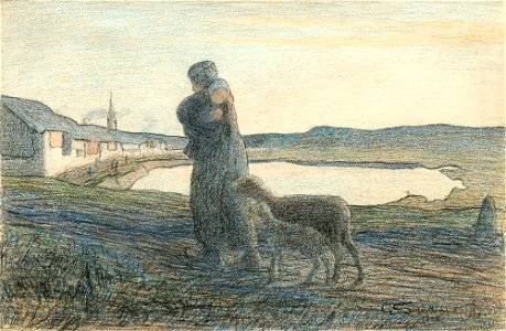 Segantini - LE DUE MADRI, 1892, lot.10