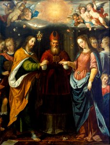 Sebastián López de Arteaga - The Betrothal of the Virgin - Google Art Project
