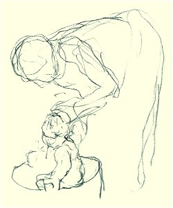 Segantini - Madre che lava il bambino, 1886-1887