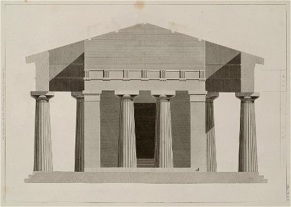 Section through the pronaos and the outer porticoes (2) - Wilkins William - 1807
