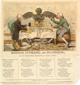 Sedition, levelling and plundering; or, the pretended friends of the people in council (BM 1851,0901.627)