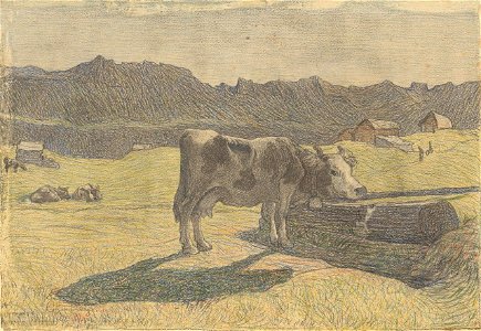 Segantini - Vache a l'arbeuvoir, 3461-3, 1892