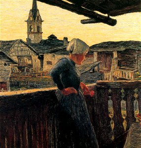 Segantini Auf dem Balkon