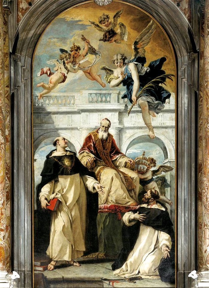 Sebastiano Ricci - St Pius, St Thomas of Aquino and St Peter Martyr - WGA19433