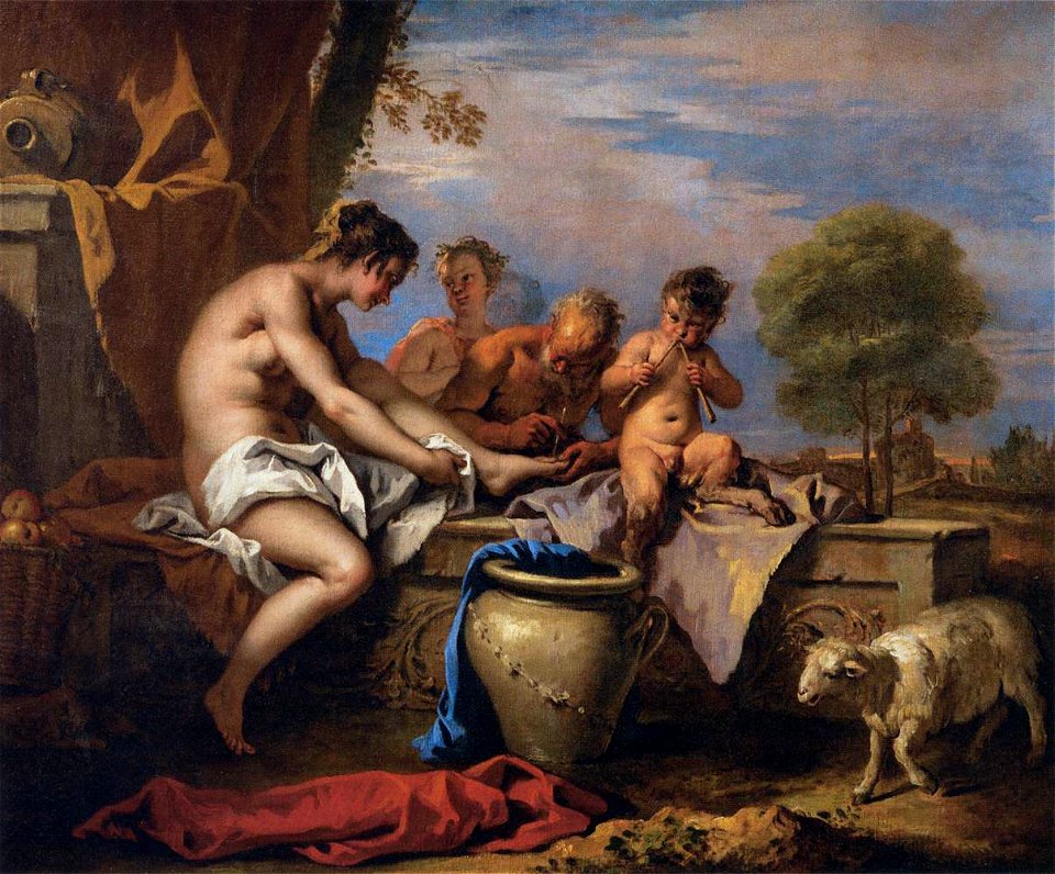 Sebastiano Ricci - Nymph and Satyrs - WGA19421