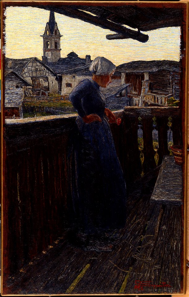 Segantini - On the balcony, 1892, GKS422